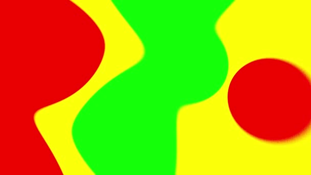 Адгезія Зеленого Червоного Жовтого Кольорів Фону Рендеринга Абстрактний Візерунок — стокове відео