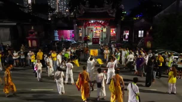 Джорджтаун Пенанг Малайзия Апреля 2023 Китайский Даосский Джитонг Молятся Храме — стоковое видео