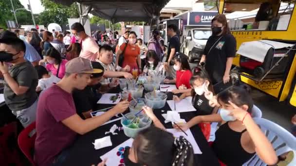 Bukit Mertajam Penang Malajsie Červenec 2023 Lidé Rádi Učí Batik — Stock video