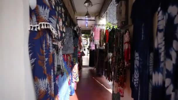 Georgetown Penang Malaysia Jul 2023 Langsomt Flytte Række Tøj Sælger – Stock-video