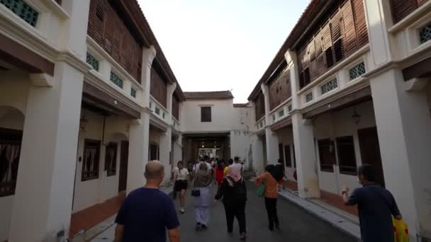Georgetown Penang Malaisie Juil 2023 Déplacement Lent Sur Allée Des — Video