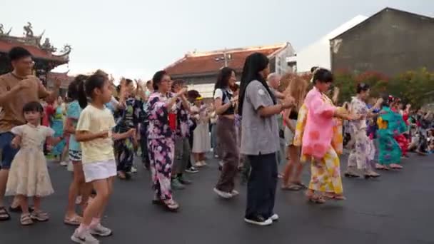 Georgetown Penang Malaysia Jul 2023 Lär Dig Dansa Japansk Traditionell — Stockvideo