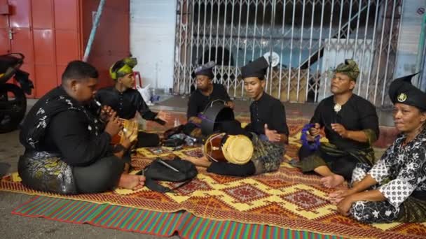 Georgetown Penang Malaysia Jul 2023 Slow Move Malays Music Performance — 图库视频影像