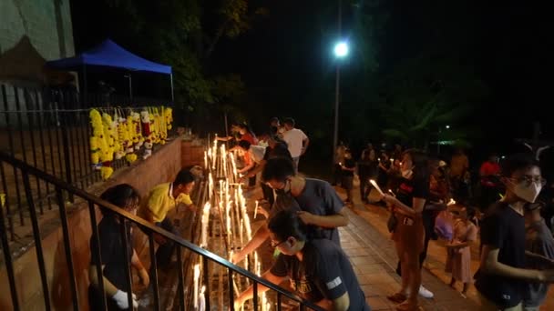 Bukit Mertajam Penang Malaysia Jul 2023 Slow Motion Candle Light — Stock Video
