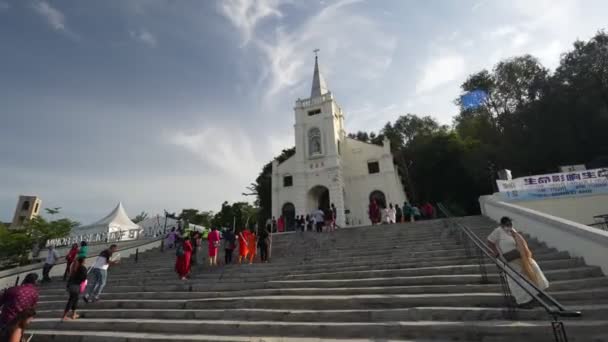 말레이시아 메라타탐 2023년 29일 세인트 교회를 순례자 — 비디오
