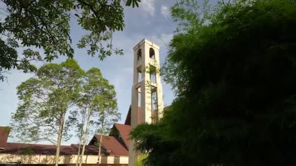 Bukit Mertajam Penang Malajzia 2023 Július Orbit Follow Minor Basilica — Stock videók