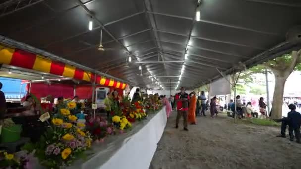 Bukit Mertajam Penang Malaisie Juil 2023 Guirlande Fleur Vendues Stand — Video