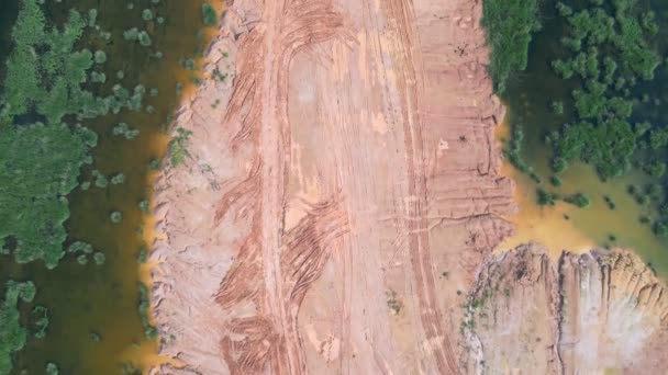 Overhead Perspective Shows Impact Land Clearing — 图库视频影像