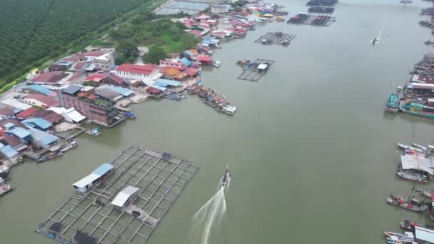 Kuala Kurau Perak Malaisie Août 2023 Bateau Sugnai Kurau Prépare — Video