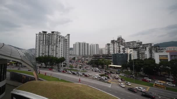 Bayan Lepas Penang Malaysia Aug 2023 Jalan Kota Penuh Dengan — Stok Video