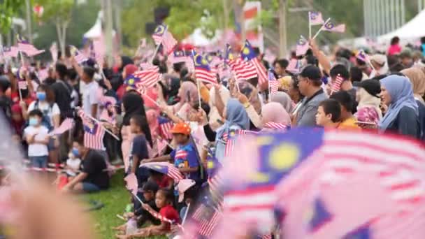 Batu Kawan Penang Malajzia Aug 2023 Lassú Mozgás Malajziai Lelkesedéssel — Stock videók