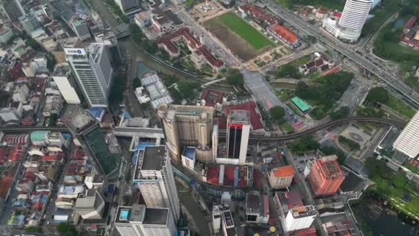Bukit Bintang Kuala Lumpur Malezja Gru 2023 Aerial Stary Budynek — Wideo stockowe