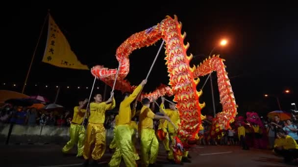 Butterworth Penang Malasia Dic 2023 Actuación Danza Dragón Chino Cámara — Vídeos de Stock