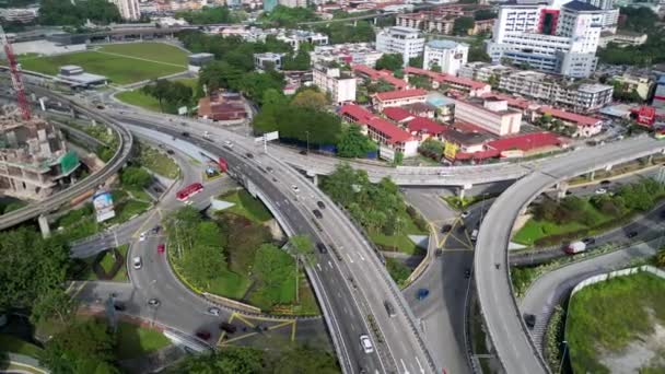 Bukit Bintang Kuala Lumpur Malaysia Dec 2023 Flygplansrondellen Vid Jalan — Stockvideo