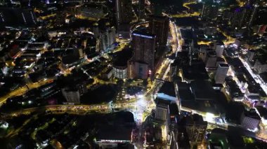 Bukit Bintang, Kuala Lumpur, Malaysia - Aug 10 2024: Kuala Lumpur city at night with a of lights