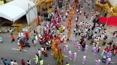 Raja Uda, Penang, Malaysia - Sep 21 2024: Tow Boo Keong temple 50th anniversary procession at street