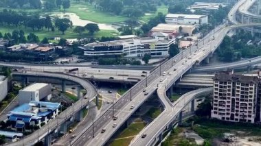 Bukit Bintang, Kuala Lumpur, Malaysia - Dec 16 2024: City with a highway and a bridge