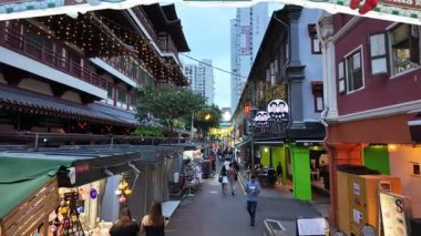 China Town, Singapore - Jul 10 2024: Tourists have a walk along Chinatown streets.