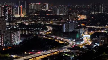 Bukit Bintang, Kuala Lumpur, Malaysia - Dec 15 2024: City at night with a freeway