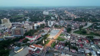 Alor Setar, Kedah, Malaysia - Jan 07 2024: Dataran Alor Setar stands as a peaceful public space in this aerial perspective.