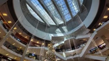 Bukit Bintang, Kuala Lumpur, Malaysia - Dec 14 2024: Large, open space with a lot of light shining down on it at Pavilion shopping complex
