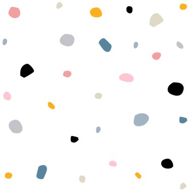 Soyut organik şekillere, çağdaş kolaj tarzına, pastel renklere sahip kusursuz desen arkaplanı