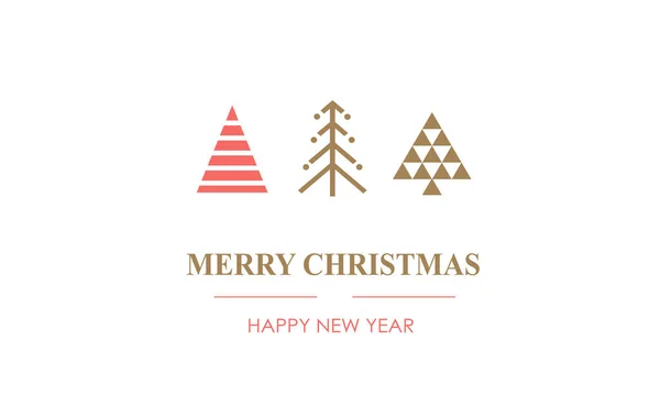 Çinde Noel Ağacı Olan Bir Noel Kartı Mutlu Noeller Kartpostalı — Stok Vektör