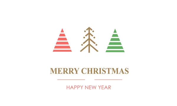 Çinde Noel Ağacı Olan Bir Noel Kartı Mutlu Noeller Kartpostalı — Stok Vektör