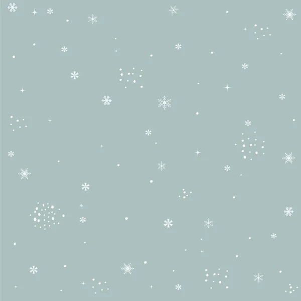 Vánoční Sněhové Vločky Vzor Přání — Stockový vektor