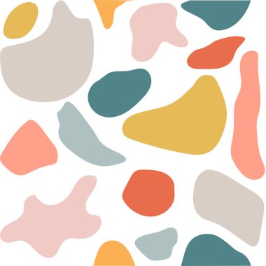 Elle çizilmiş çeşitli şekiller ve karalama nesneleri.