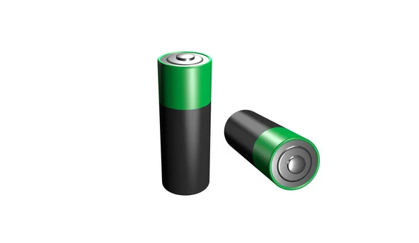 Aa型バッテリーサイズの3Dレンダリング1 5ボルト — ストック写真