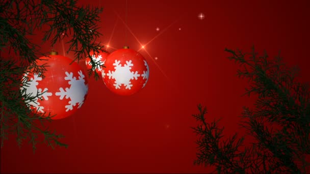 Christmas Balls Background Star — Stock Video