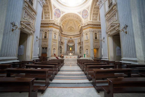 Napoli Febbraio 2023 Interno Esterno Della Basilica Cristiana Dell Incoronata — Foto Stock