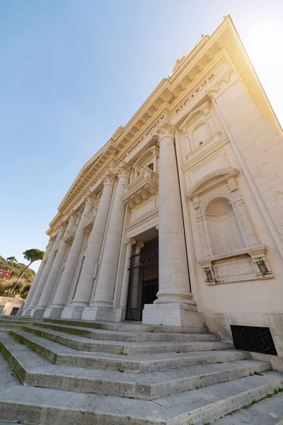 Неаполь Италия Февраля 2023 Года Внешний Фасад Христианской Базилики Incoronata — стоковое фото