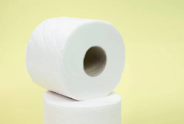 White Toilet Paper Roll Neutral Background — Stock Photo, Image