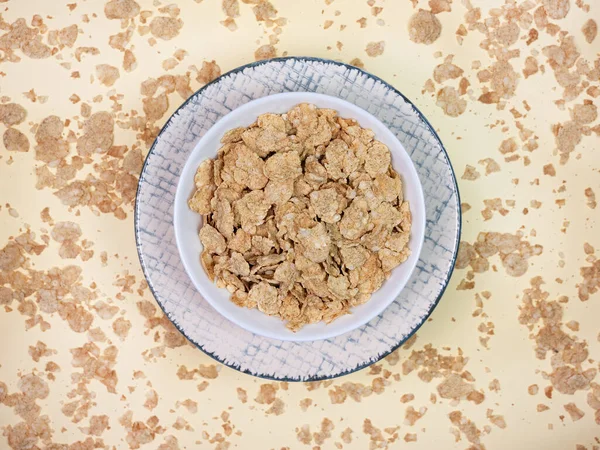 Plato Formado Con Cereal Sin Ogm Como Concepto Conservación Naturaleza —  Fotos de Stock