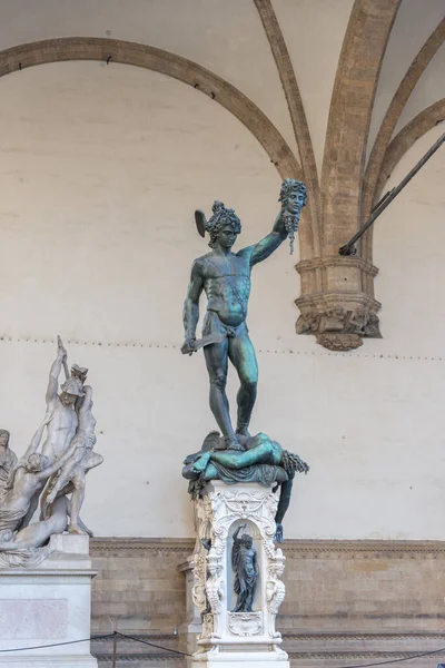 Statue Perseus Head Medusa Loggia Dei Lanzi Gallery Piazza Della — Stock Photo, Image