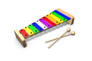 3D ksilofon müzik perküsyon enstrümanı