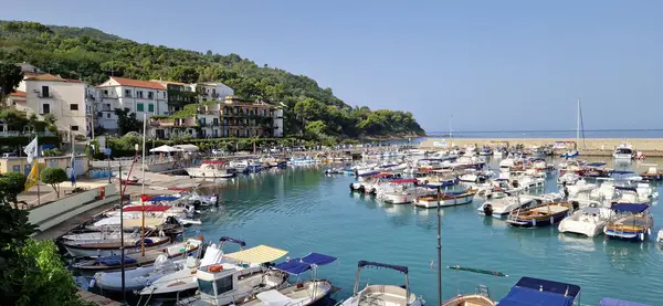 stock image view of S. Marco Castellabate port  ancient medieval village in Campania - Italy film set of the movie 