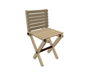 Üç boyutlu ahşap kaplama sandalye, hem açık hem kapalı alanlar için tasarlanmış, şeffaf arkaplan