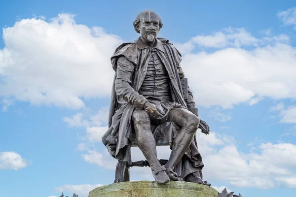 Primer Plano Estatua William Shakespeare Pieza Central Del Gower Memorial — Foto de Stock