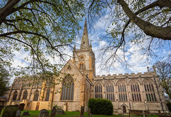 Kutsal Üçlemeci Kilisesi William Shakespeare Kasım 2022 Ngiltere Warwick Shire — Stok fotoğraf