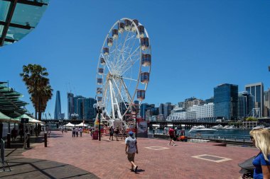 Sevgili Harbour Ferris Wheel 28 Aralık 2022 'de Sidney, New South Wales, Avustralya' da