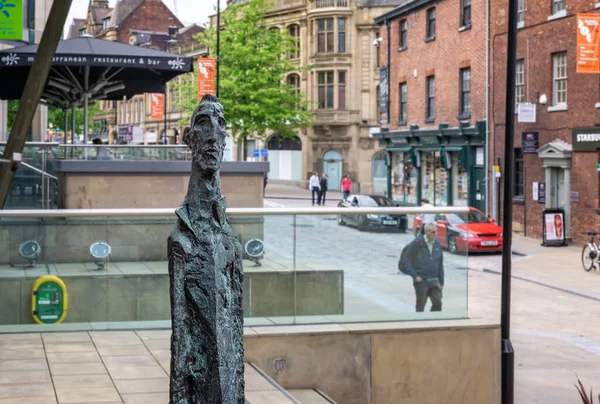 stock image Walking Man statue in Sheffield, Yorkshire, UK on 18 May 2018