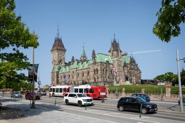 Kanada Parlamentosu 'nun doğu bloğu Ottawa şehir merkezi, Ottawa, Ontario, Kanada 27 Mayıs 2023