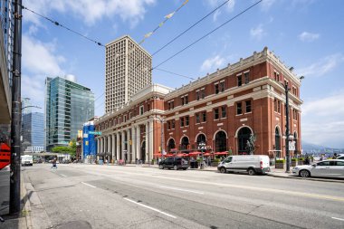30 Mayıs 2023 'te Vancouver, British Columbia, Kanada' daki ikonik Rıhtım Tren İstasyonu