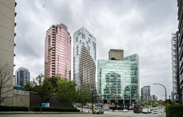 stock image Vancouver House, neo-futurist residential skyscraper in Vancouver, British Columbia, Canada on 31 May 2023