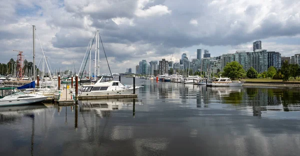 Paisaje Urbano Marina Vancouver Desde Stanley Park Vancouver Columbia Británica —  Fotos de Stock
