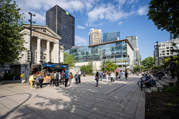 stock image The square in front of Vancouver Art Gallery in Vancouver, British Columbia, Canada on 1 June 2023