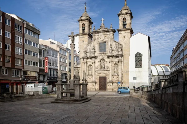 Eglise Style Baroque Saint George Coruna Galice Espagne Nord Août — Photo